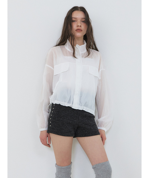 ETMON(エトモン)の「Sheer Wind Jumper, White(ナイロンジャケット・レディース・その他・FREE)」の1枚目の写真