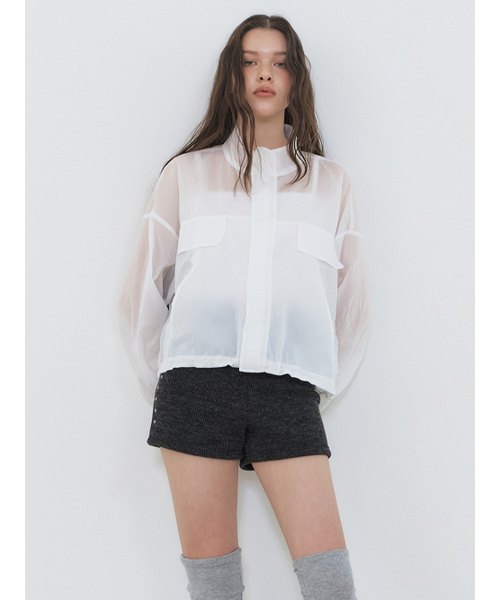 ETMON(エトモン)の「Sheer Wind Jumper, White(ナイロンジャケット・レディース・その他・FREE)」の3枚目の写真