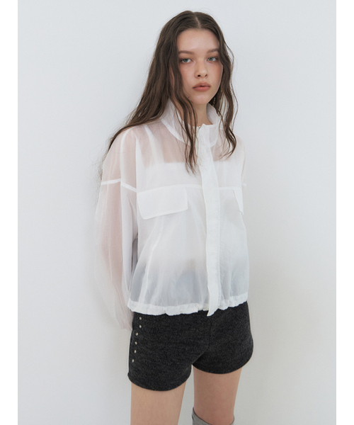 ETMON(エトモン)の「Sheer Wind Jumper, White(ナイロンジャケット・レディース・その他・FREE)」の4枚目の写真