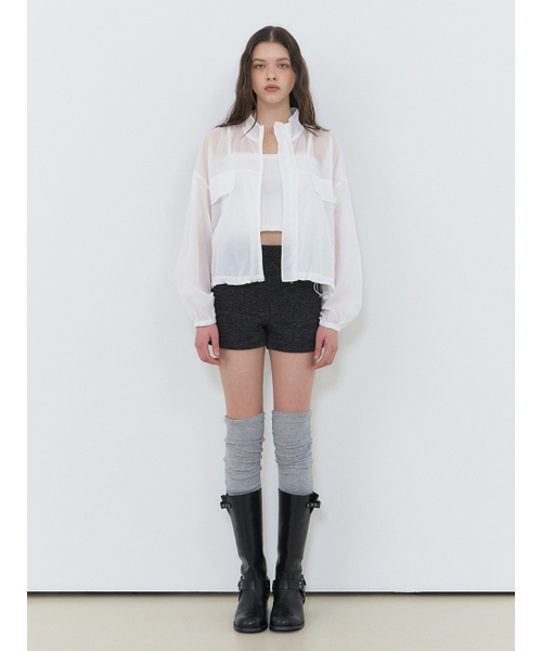 ETMON(エトモン)の「Sheer Wind Jumper, White(ナイロンジャケット・レディース・その他・FREE)」の5枚目の写真