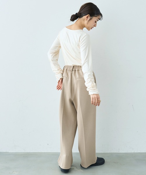 mil(ミル)の「袖口シャーリング デザイントップス【586103】(Tシャツ/カットソー・レディース・ライトグレー/ピンク/オフホワイト/ブラック・XS/S)」の8枚目の写真