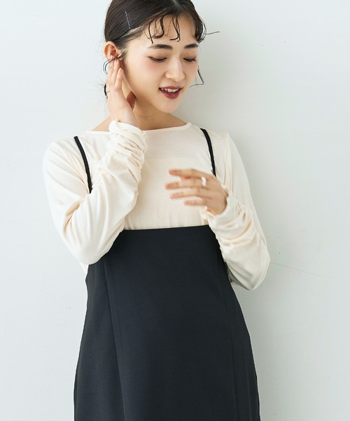 mil(ミル)の「袖口シャーリング デザイントップス【586103】(Tシャツ/カットソー・レディース・ライトグレー/ピンク/オフホワイト/ブラック・XS/S)」の10枚目の写真