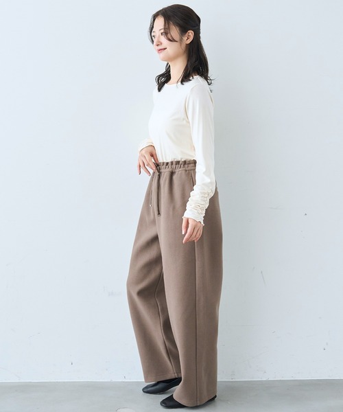 mil(ミル)の「袖口シャーリング デザイントップス【586103】(Tシャツ/カットソー・レディース・ライトグレー/ピンク/オフホワイト/ブラック・XS/S)」の14枚目の写真