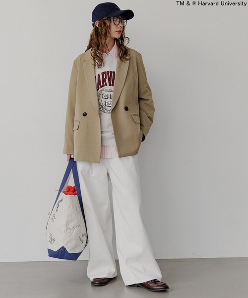 BAYFLOW（ベイフロー）の「[セットアップ着用可能]ダブルテーラードジャケット（テーラードジャケット・レディース・ベージュ/チャコールグレー・SMALL/MEDIUM）」の16枚目の写真