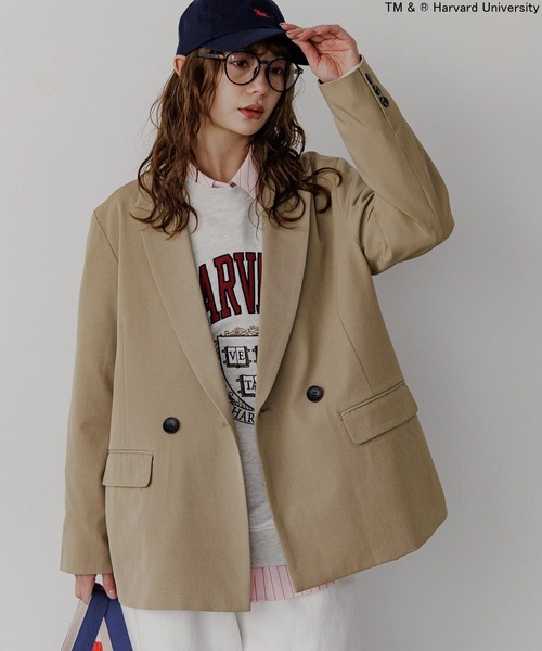 BAYFLOW（ベイフロー）の「[セットアップ着用可能]ダブルテーラードジャケット（テーラードジャケット・レディース・ベージュ/チャコールグレー・SMALL/MEDIUM）」の19枚目の写真