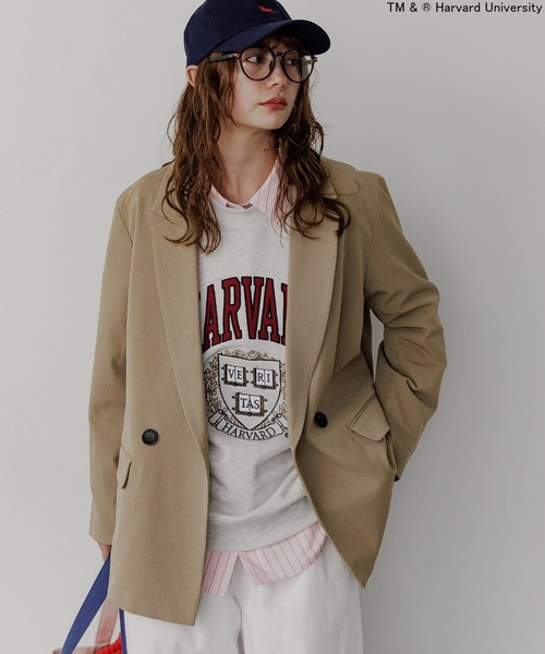 BAYFLOW（ベイフロー）の「[セットアップ着用可能]ダブルテーラードジャケット（テーラードジャケット・レディース・ベージュ/チャコールグレー・SMALL/MEDIUM）」の21枚目の写真