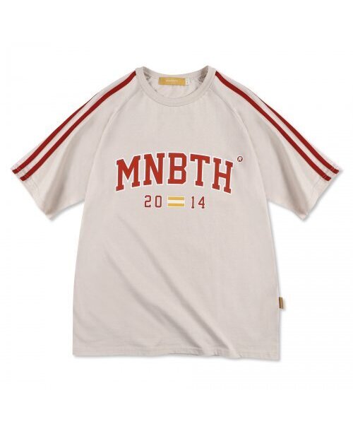MAINBOOTH(メインブース)の「MNBTH Tape Raglan T-shirt(LIGHT BEIGE)(Tシャツ/カットソー・メンズ・その他・1)」の1枚目の写真