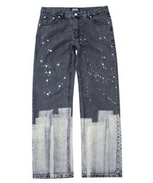 RUNDS（ランディエス）の「ブリーチワイドデニムパンツ（ウォッシュドブラック）（デニムパンツ）」