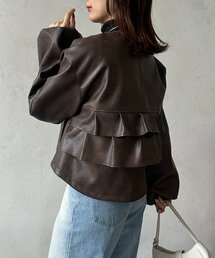 ジャケット/アウター（ブラウン/茶色系・フリル）ファッション通販