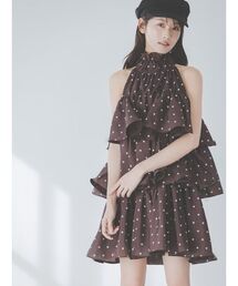 SNIDEL（スナイデル）の「ボリュームエアリーミニワンピース（ワンピース）」