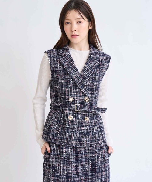 NOELA(ノエラ)の「シアーハイネックニット(ニット/セーター・レディース・ブラック/オフホワイト/ブルー・フリー)」の11枚目の写真