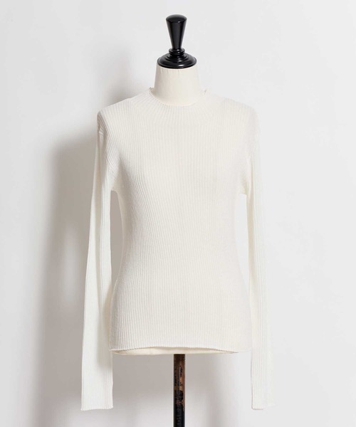 NOELA(ノエラ)の「シアーハイネックニット(ニット/セーター・レディース・ブラック/オフホワイト/ブルー・フリー)」の16枚目の写真