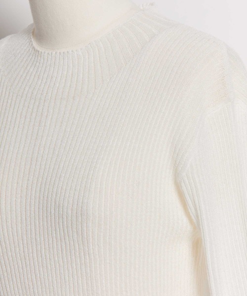 NOELA(ノエラ)の「シアーハイネックニット(ニット/セーター・レディース・ブラック/オフホワイト/ブルー・フリー)」の19枚目の写真