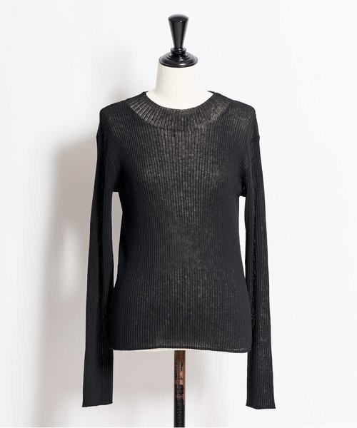 NOELA(ノエラ)の「シアーハイネックニット(ニット/セーター・レディース・ブラック/オフホワイト/ブルー・フリー)」の20枚目の写真