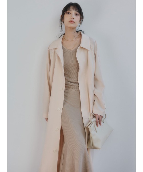 anuans(アニュアンス)の「リュクスビスコースイレヘムニットスカート(スカート・レディース・ブラック/ホワイト/ベージュ/ネイビー・S/M)」の9枚目の写真