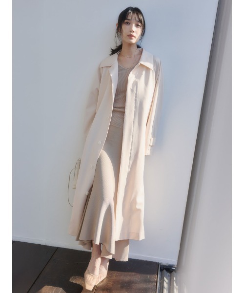 anuans(アニュアンス)の「リュクスビスコースイレヘムニットスカート(スカート・レディース・ブラック/ホワイト/ベージュ/ネイビー・S/M)」の6枚目の写真