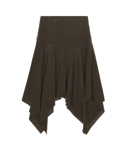 NICK&NICOLE(ニックアンドニコール)の「ASYMMETRIC HEM WOOL SKIRT_BROWN(スカート・レディース・その他・FREE)」の5枚目の写真