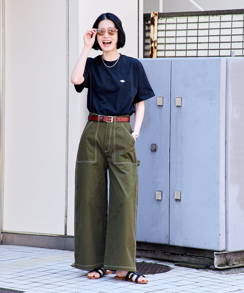 FREAK'S STORE(フリークスストア)の「ペインター ワイドパンツ/コットンワイドパンツ/ワイドデニム(チノパンツ・レディース・ブラック/オリーブ/その他/レオパード/ネイビー/カモフラージュ・SMALL/MEDIUM)」の21枚目の写真