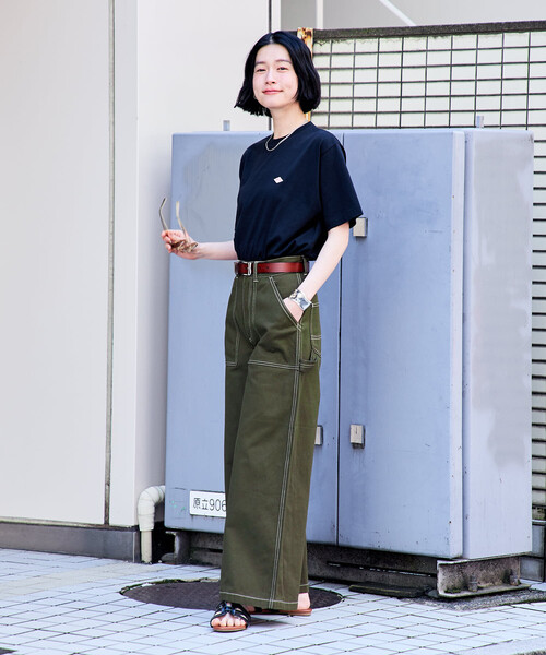 FREAK'S STORE(フリークスストア)の「ペインター ワイドパンツ/コットンワイドパンツ/ワイドデニム(チノパンツ・レディース・ブラック/オリーブ/その他/レオパード/ネイビー/カモフラージュ・SMALL/MEDIUM)」の22枚目の写真