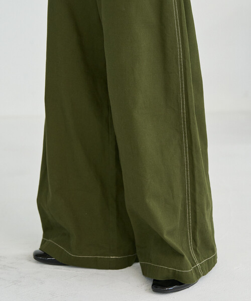 FREAK'S STORE（フリークスストア）の「ペインター ワイドパンツ/コットンワイドパンツ/ワイドデニム（チノパンツ・レディース・ブラック/オリーブ/その他/レオパード/ネイビー/カモフラージュ・SMALL/MEDIUM）」の22枚目の写真