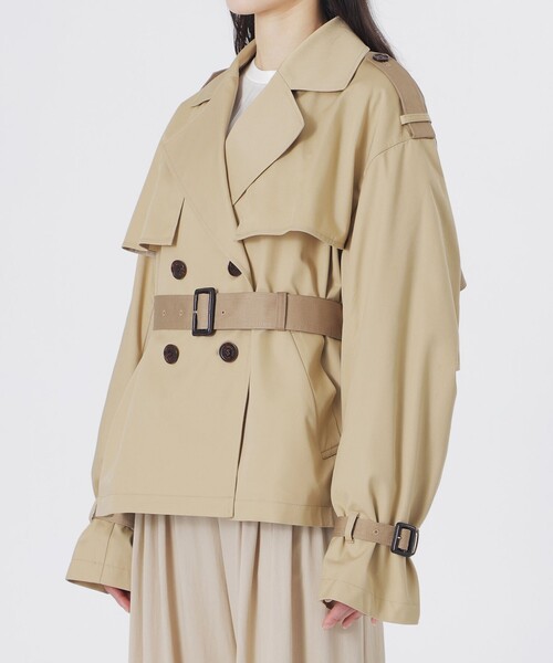 LOVELESS（ラブレス）の「ブロッキングショートトレンチ（トレンチコート・レディース・ベージュ系その他4・36/34）」の14枚目の写真