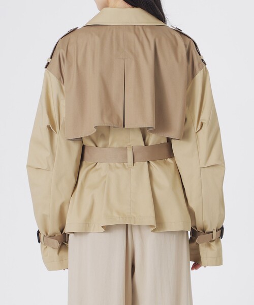 LOVELESS（ラブレス）の「ブロッキングショートトレンチ（トレンチコート・レディース・ベージュ系その他4・36/34）」の15枚目の写真
