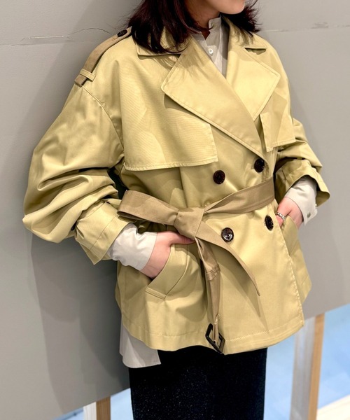 LOVELESS（ラブレス）の「ブロッキングショートトレンチ（トレンチコート・レディース・ベージュ系その他4・36/34）」の5枚目の写真