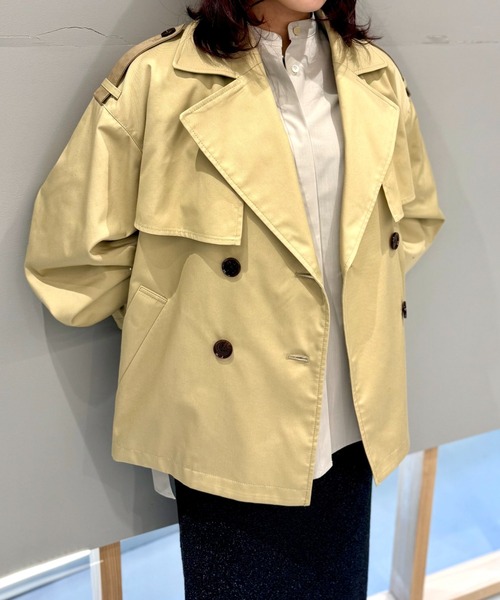 LOVELESS（ラブレス）の「ブロッキングショートトレンチ（トレンチコート・レディース・ベージュ系その他4・36/34）」の8枚目の写真