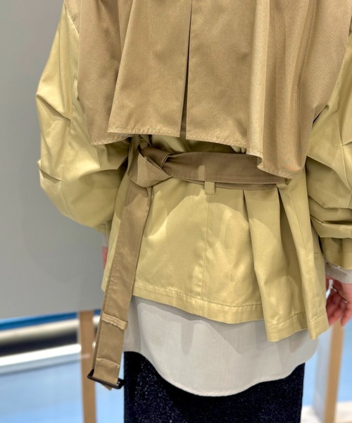 LOVELESS（ラブレス）の「ブロッキングショートトレンチ（トレンチコート・レディース・ベージュ系その他4・36/34）」の9枚目の写真