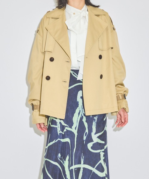 LOVELESS（ラブレス）の「ブロッキングショートトレンチ（トレンチコート・レディース・ベージュ系その他4・36/34）」の2枚目の写真