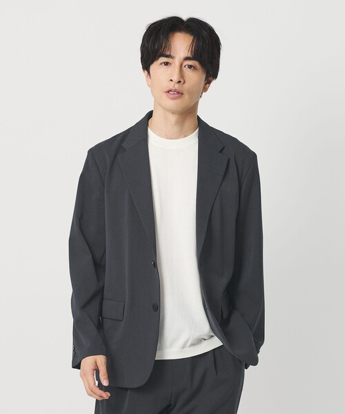 BEAUTY&YOUTH UNITED ARROWS（ビューティーアンドユースユナイテッドアローズ）の「トリクシオン/TRIXION シャンブレー コンフォート ジャケット セットアップ対応 ウォッシャブル（テーラードジャケット・メンズ・ネイビー/ベージュ/ダークグレー・L/XL/S/M）」の8枚目の写真