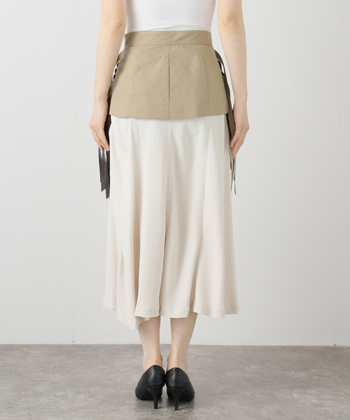 TOGA PULLA（トーガ　プルラ）の「TOGA PULLA TWILL FRINGE SKIRT TP261-FG228：スカート（スカート・レディース・ベージュ・36/38）」の5枚目の写真