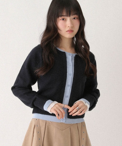 Heather(ヘザー)の「レイヤード風フリルカーディガン 647656(ニット/セーター・レディース・ベージュ/グレー/ネイビー・FREE)」の19枚目の写真