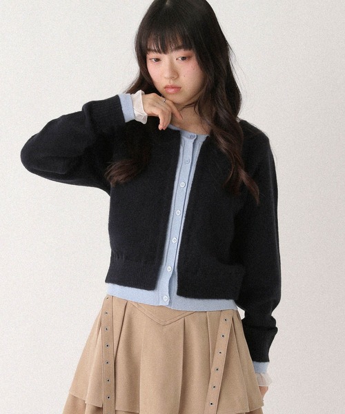 Heather(ヘザー)の「レイヤード風フリルカーディガン 647656(ニット/セーター・レディース・ベージュ/グレー/ネイビー・FREE)」の20枚目の写真