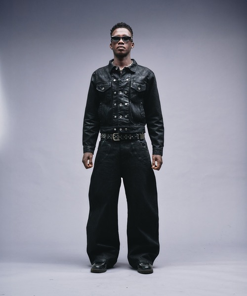 ANDER HUNK（アンダーハンク）の「14oz Wax Coated Denim Jacket / 14オンスワックスコーティングデニムジャケット（デニムジャケット・メンズ・インディゴブルー/ブラック・SMALL/MEDIUM/LARGE）」の13枚目の写真