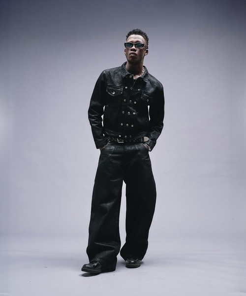 ANDER HUNK（アンダーハンク）の「14oz Wax Coated Denim Jacket / 14オンスワックスコーティングデニムジャケット（デニムジャケット・メンズ・インディゴブルー/ブラック・SMALL/MEDIUM/LARGE）」の16枚目の写真