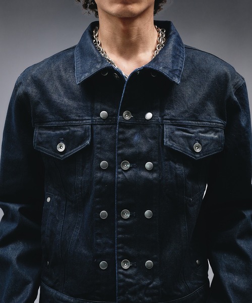 14oz Wax Coated Denim Jacket / 14オンスワックスコーティングデニム