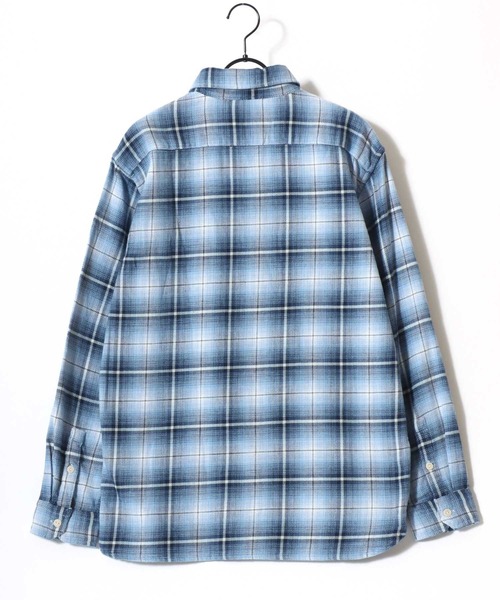 Levi's（リーバイス）の「Levi's/リーバイス JACKSON WORKER OMBRE CHECK SHIRT/オーバーサイズ オンブレチェックシャツ/フランネルシャツ/レギュラーカラーシャツ/レディース メンズ（シャツ/ブラウス・メンズ・ブラック/ブルー・M/XL）」の8枚目の写真