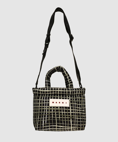 MARNI(マルニ)の「CHECKED PUFF / トートバッグミニ(トートバッグ・メンズ・ブラック系その他・ONE SIZE)」の1枚目の写真