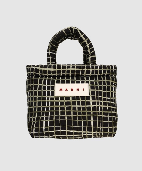 MARNI(マルニ)の「CHECKED PUFF / トートバッグミニ(トートバッグ・メンズ・ブラック系その他・ONE SIZE)」の3枚目の写真