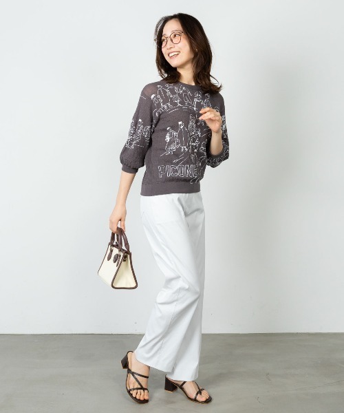 STUDIO PICONE(スタジオピッコーネ)の「UV冷感ストレートチノパンツ(その他パンツ・レディース・ライトグレー/イエロー/ベージュ・M/LL/L)」の11枚目の写真