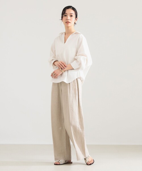 TICCA(ティッカ)の「TICCA / スキッパー シャツ(シャツ/ブラウス・レディース・ホワイト/サックスブルー・ONE SIZE)」の3枚目の写真
