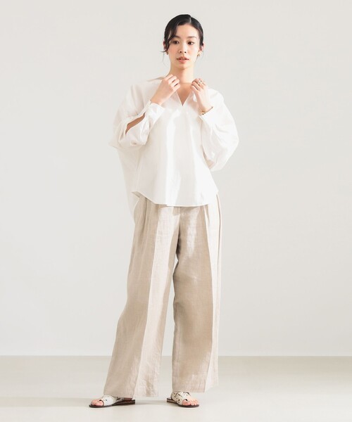 TICCA(ティッカ)の「TICCA / スキッパー シャツ(シャツ/ブラウス・レディース・ホワイト/サックスブルー・ONE SIZE)」の4枚目の写真