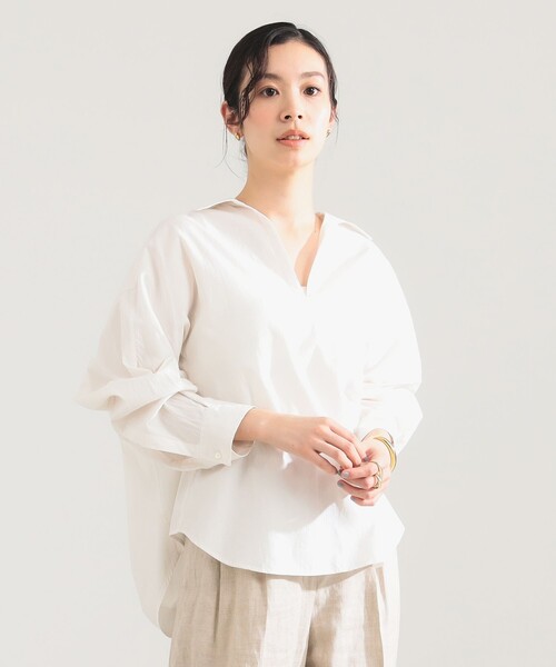 TICCA(ティッカ)の「TICCA / スキッパー シャツ(シャツ/ブラウス・レディース・ホワイト/サックスブルー・ONE SIZE)」の6枚目の写真