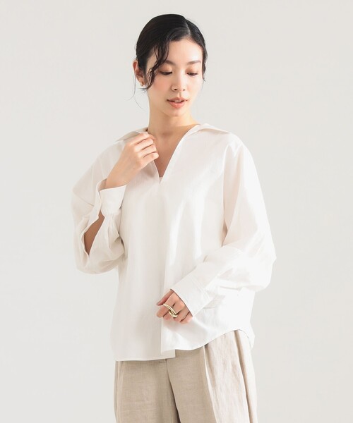 TICCA(ティッカ)の「TICCA / スキッパー シャツ(シャツ/ブラウス・レディース・ホワイト/サックスブルー・ONE SIZE)」の7枚目の写真