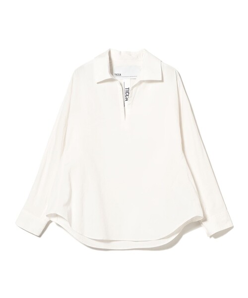 TICCA(ティッカ)の「TICCA / スキッパー シャツ(シャツ/ブラウス・レディース・ホワイト/サックスブルー・ONE SIZE)」の8枚目の写真