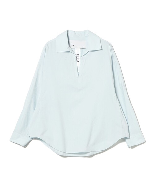TICCA(ティッカ)の「TICCA / スキッパー シャツ(シャツ/ブラウス・レディース・ホワイト/サックスブルー・ONE SIZE)」の11枚目の写真