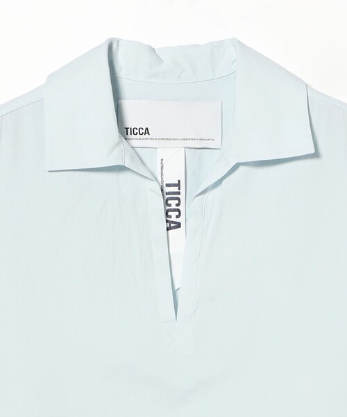 TICCA(ティッカ)の「TICCA / スキッパー シャツ(シャツ/ブラウス・レディース・ホワイト/サックスブルー・ONE SIZE)」の12枚目の写真