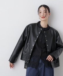 ノーカラージャケット（合成皮革/人工皮革）ファッション通販 - ZOZOTOWN