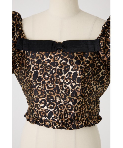 Sister Jane（シスタージェーン）の「Cherie Leopard Jacquard トップス（シャツ/ブラウス・レディース・ブラウン・SMALL）」の3枚目の写真